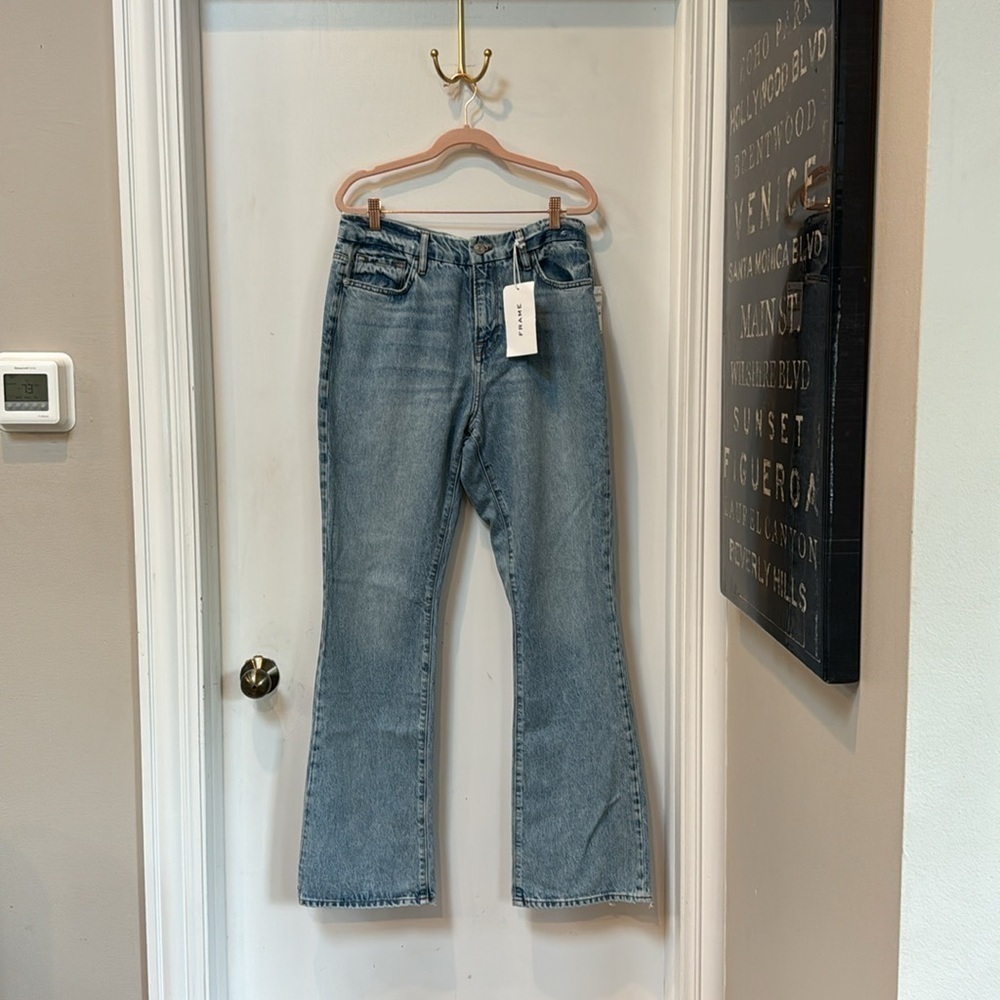 NWT Frame Le Super High Mini Boot Cut Jeans in Rossum 1year Revolve - Picture 3 of 9